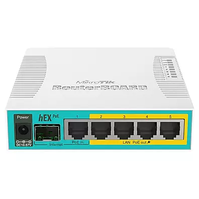 Roteador MikroTik RB960PGS hEX PoE - 5 Portas Gigabit, SFP, USB e PoE Passivo