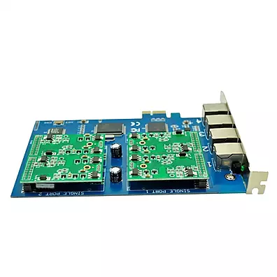 Placa Asterisk AEX410 4FXS PCI-Express com 4 Módulos FXS (similar Digium) para Ramais Analógicos