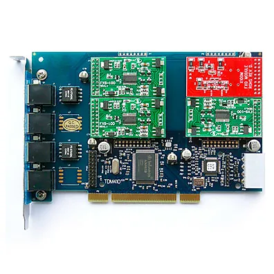 Placa Asterisk TDM410P PCI 1 FXO + 3 FXS (similar Digium) – 4 Portas Analógicas para Servidor Asterisk