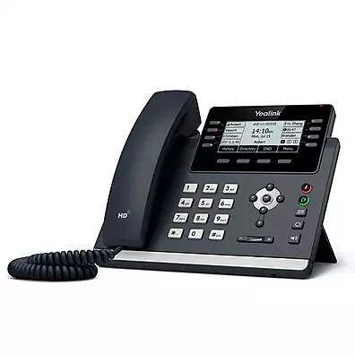 Telefone IP Yealink SIP-T43U Gigabit com 12 Contas SIP, Tela 3.7" e Duas Portas USB