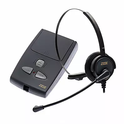 Headset com Amplificador Zox TA-20 RJ9 Mono com Tubo Flexível para Telefonista
