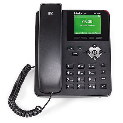 Foto 1 do produto Telefone IP Intelbras TIP 235G - 2 Contas SIP, Gigabit Ethernet, PoE 802.3af e Display Colorido 2,8"