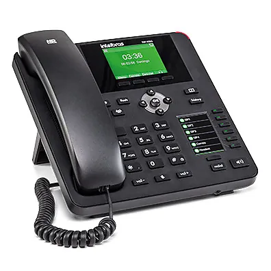 Telefone IP Intelbras TIP 435G - Gigabit, 4 Contas SIP, PoE 802.3af, HD Voice e Display Colorido 2,8"