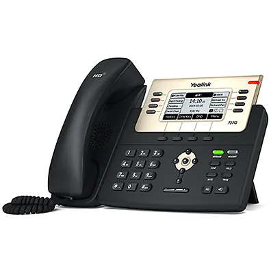 Telefone IP Yealink T27G Gigabit 6 Contas SIP com PoE e Áudio HD Optima