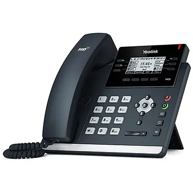 Telefone IP Yealink T42S Gigabit 12 Linhas SIP PoE com USB 2.0 e Áudio HD