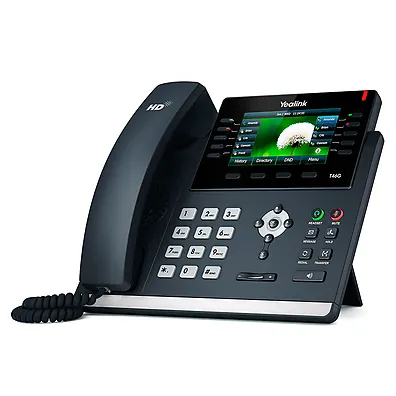 Telefone IP Yealink SIP-T46G Gigabit PoE com Display Colorido 4,3" e 16 Contas SIP