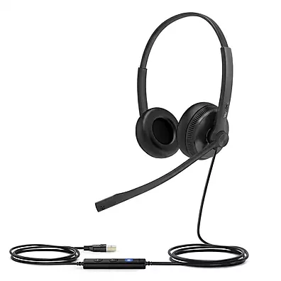 Headset Yealink UH34 Dual UC USB com Cancelamento de Ruído