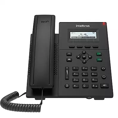 Telefone IP Intelbras V3001 - 2 Contas SIP, PoE 802.3af, Voz HD e Display Gráfico 128x48