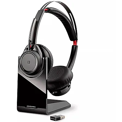 Headset Plantronics Voyager Focus B825-M Bluetooth ANC USB Estéreo – Triplo Microfone com DSP e Cancelamento Ativo de Ruído