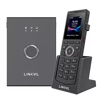 Telefone IP DECT Fanvil W710P - Sistema Sem Fio com Base W710D + Handset W610D, 20 Contas SIP e 10 Ramais