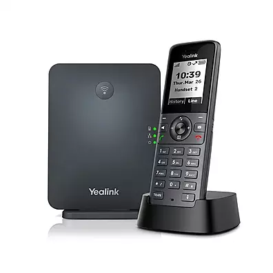 Telefone IP Sem Fio Yealink W71P DECT - Sistema com 10 Contas SIP, 20 Chamadas Simultâneas e Áudio HD