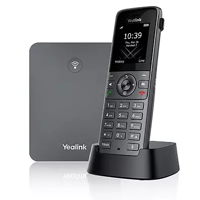 Telefone IP DECT Yealink W73P Sem Fio com 10 Contas SIP e Base W70B