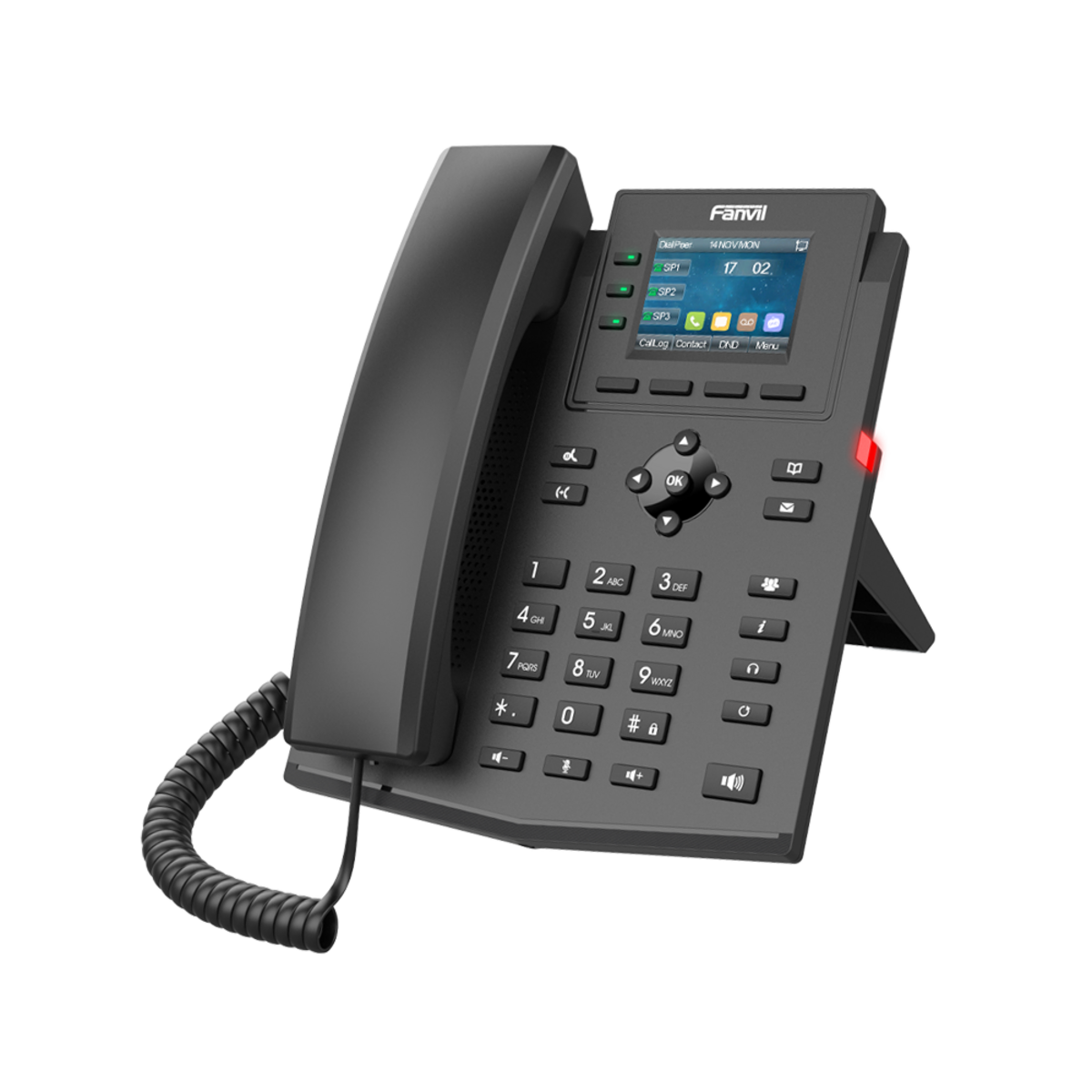 Telefone IP Fanvil X303G - 4 Linhas SIP, Tela Color 2.4", Gigabit e PoE