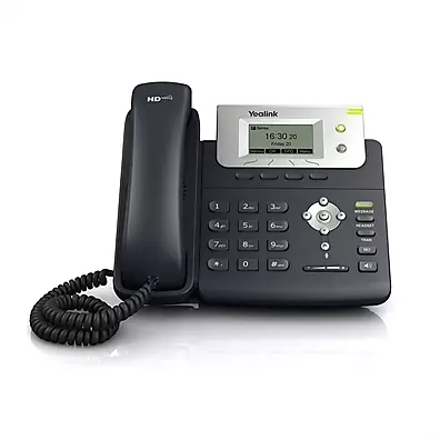 Telefone IP Yealink T21 E2 com 2 Linhas SIP e Fonte de Alimentação