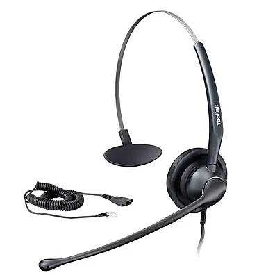 Headset Yealink YHS33 RJ9 com Cancelamento de Ruído para Telefone IP