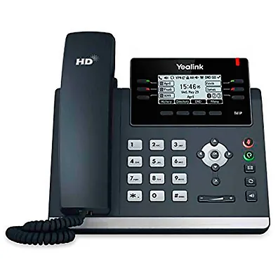 Telefone IP Yealink SIP-T41P – Até 6 Contas SIP, PoE, Display LCD 2,7" com Áudio HD