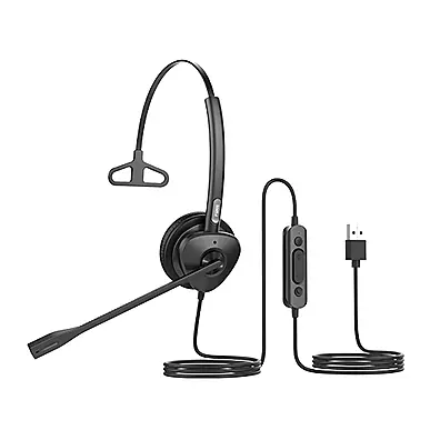 Headset Mono USB Fanvil HT301-U com Cancelamento de Ruído ENC e Áudio HD Wideband