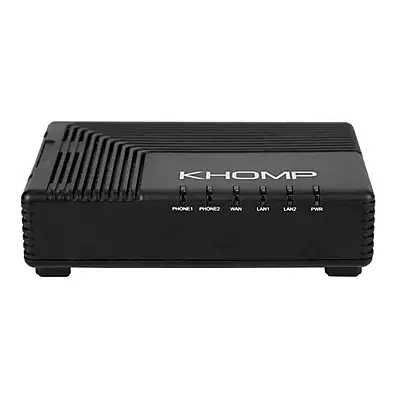 Adaptador ATA Khomp KAP 302 - 2 Portas FXS, 3 Portas Fast Ethernet, SIP 2.0 e Fax T.38