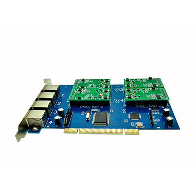 Foto 2 do produto Placa Asterisk TDM410P 4 Portas FXS (similar Digium)