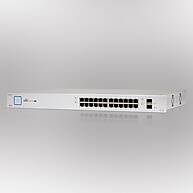 Foto 2 do produto Switch Ubiquiti UniFi US-24-500W 24 Portas Gigabit PoE+ Gerenciável com SFP