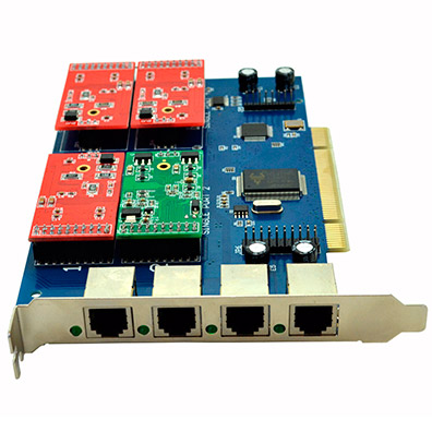 Foto 2 do produto Placa Asterisk TDM410P 3FXO 1FXS 4 Portas (similar Digium)