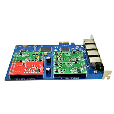 Foto 2 do produto Placa Asterisk AEX410 1FXO 3FXS PCI-Express (similar Digium)