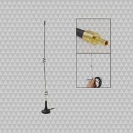 Foto 1 do produto Antena 3G 5dBi Conector CRC9 Base Magnética Cabo 3 Metros