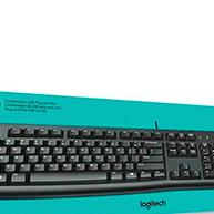 Foto 3 do produto Kit Teclado e Mouse Logitech MK120 com Fio USB ABNT2 - Combo Corporativo Durável
