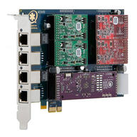 Foto 1 do produto Placa Asterisk Digium AEX404B 4 Portas Analógica PCI-E