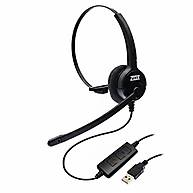 Foto 1 do produto Headset Zox DH-80 USB Monoauricular com Microfone Antirruído e Tubo Flexível