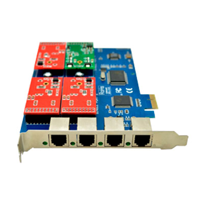 Foto 1 do produto Placa Asterisk AEX410 PCI-E 4 Portas 3FXO 1FXS (similar Digium)