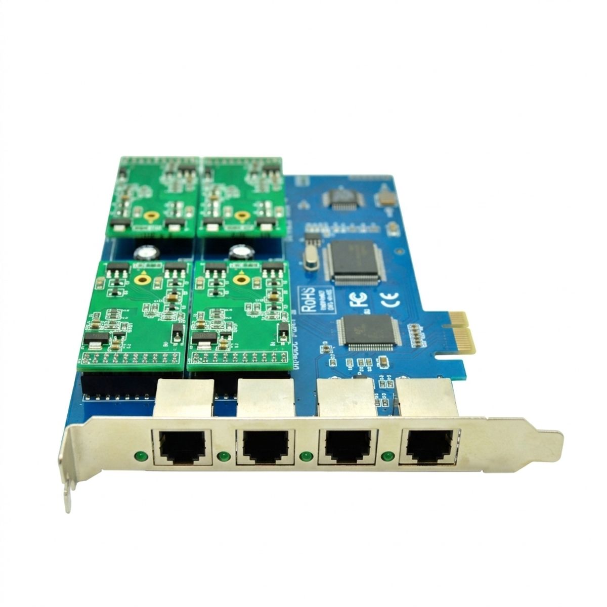 Foto 2 do produto Placa Asterisk AEX410 4FXS PCI-Express (similar Digium)