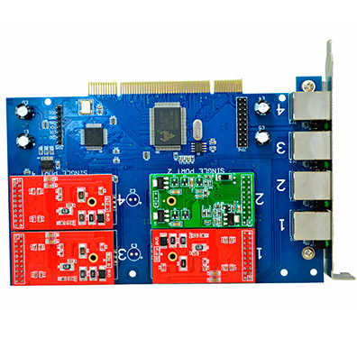 Foto 4 do produto Placa Asterisk TDM410P 3FXO 1FXS 4 Portas (similar Digium)