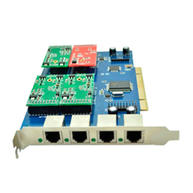Foto 2 do produto Placa Asterisk TDM410P 1FXO 3FXS PCI (similar Digium)