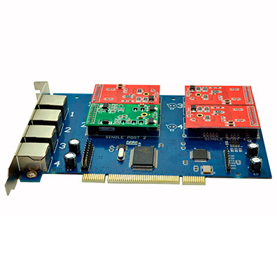 Foto 1 do produto Placa Asterisk TDM410P 3FXO 1FXS 4 Portas (similar Digium)