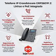 Foto 5 do produto Telefone IP Grandstream GRP2601P 2 Linhas 2 Contas PoE