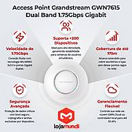 Foto 4 do produto Access Point Grandstream GWN7615 Wi-Fi 5 Dual Band 1.75Gbps com PoE/PoE+