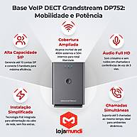 Foto 3 do produto Base VoIP DECT Grandstream DP752 10 Contas SIP 5 Fones