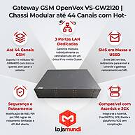 Foto 2 do produto Chassi Gateway GSM OpenVox VS-GW2120 - Modular até 44 Canais com Hot-Swap
