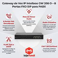 Foto 2 do produto Gateway de Voz IP Intelbras GW 208 O - 8 Portas FXO SIP