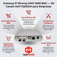 Foto 5 do produto Gateway E1 Khomp UMG 100R BNC 30 Canais VoIP R2 ISDN