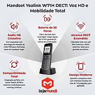 Foto 2 do produto Handset Yealink W71H DECT Telefone Sem Fio Adicional