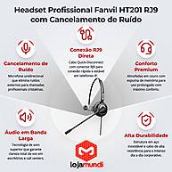 Foto 2 do produto Headset Monoauricular Fanvil HT201 RJ9 Cancelamento Ruído