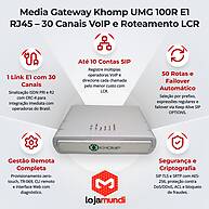 Foto 5 do produto Media Gateway Khomp UMG 100R E1 RJ45 30 Canais VoIP