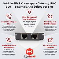 Foto 2 do produto Módulo 8FXS Khomp para Gateway UMG 300 — 8 Ramais Analógicos por Slot