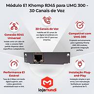Foto 3 do produto Módulo E1 Khomp 1 Porta RJ45 para UMG 300 30 Canais