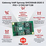 Foto 2 do produto Módulo Gateway Synway SMG1004B-2S2O 2FXS+2FXO VoIP