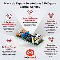 Foto 2 do produto Placa de Expansão Intelbras 2 FXO para Central CIP 850 — Adiciona 2 Juntores Analógicos (Linhas Externas)