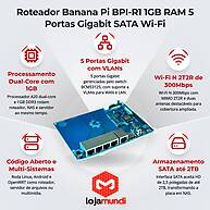 Foto 3 do produto Roteador Banana Pi BPI-R1 1GB RAM 5 Portas Gigabit SATA Wi-Fi
