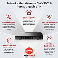 Foto 3 do produto Roteador Grandstream GWN7001 6 Portas Gigabit VPN Multi-WAN